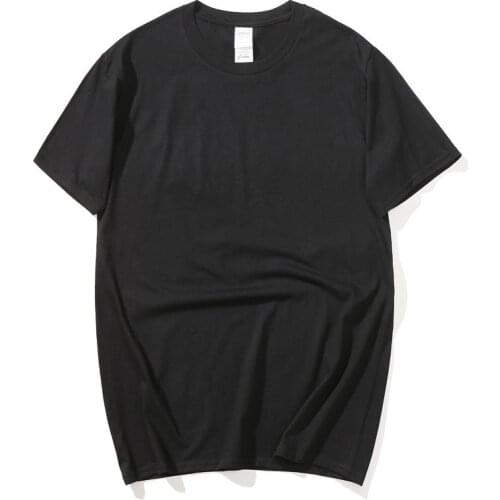 Gildan Brand Hot Sale Mens Summer 100% Cotton T-Shirt Men Casual Short Sleeve O-Neck T Shirt Comfortable Solid Color Tops Tees