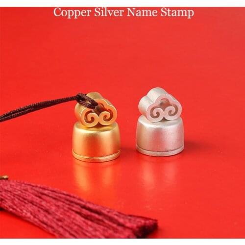 Chinese Traditional Style Handmade Baby Name Stamp Customize Chinese English Name Retro Mini Personal Seal Calligraphy Seal