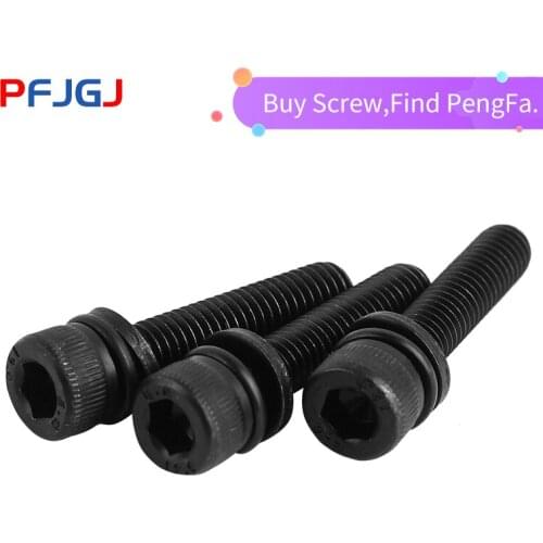 Peng Fa Class 12.9 Combined Screw with Cushioned Cup Head with Hexagonal Triple Combination in Cylindrical Head M3-M12