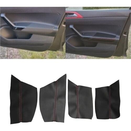 For VW Polo MK6 2019 Microfiber Leather Door Armrest Panel Cover Trim