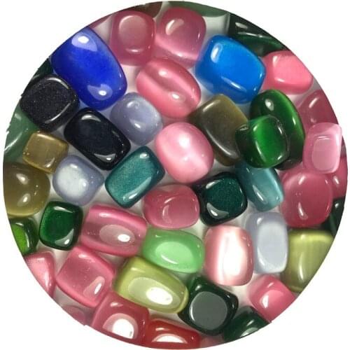 Beautiful 100g Cat Eye Colorful Stone Candy Color Quartz Gravel Mineral Polished Healing Home Ornament Natural Quartz Crystals