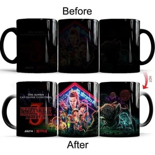 2020 Stranger Things Coffee Magic Mug 11oz Creative Color Changing Mug Best Gift Drinkware for Your Friends Drop Shipping