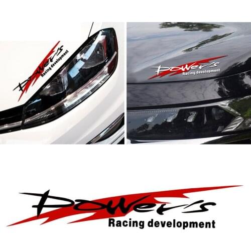 Hot JDM Powers Racing Development Car Sticker Waterproof Reflectiv Windshield car Decorative KK 30*5.5cm Vinyl