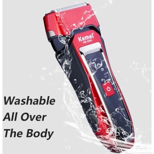 Kemei Full Body Washing Beard Machine Reciprocating Electric Razor Shaving Trimmer Mens Beauty Instrument Beard Machine 45D
