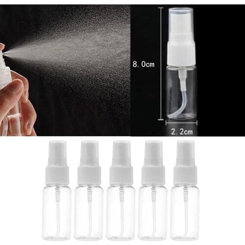 Pack of 5 Clear Travel Perfumes Spray Refillable Fine Mist Bottles Pump Plastic