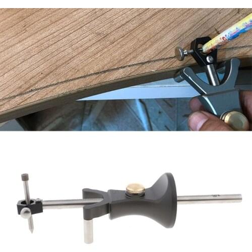New Woodworking Scriber Straight Line Arc Curve Parallel Wheel Marking Cutting Gauge Measuring Tool -hol