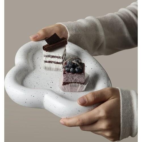 Dinner Plates Dessert Cake Plate Ceramics Tableware Dishes Home Decor Living Room Fruit Tray Hotel Bar Creativity Steak Plate