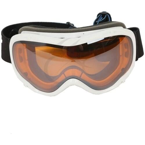 ATV Dirt Motorcycle Ski Snowboard Goggles Bright White Anti Fog Dual Lens Adult