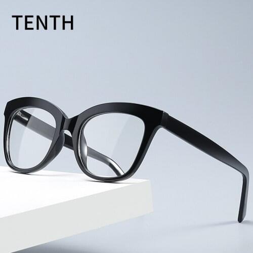 Stylish Cat Eye Glitter Crystal Computer Eyeglasses Women Quality Shiny TR90 Spring Mirror Legs Blue Light Blocking Glasses