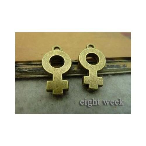 Zinc alloy pendant jewelry accessories diy handmade material charms 12 x22mm girl logo