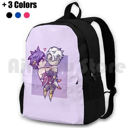 Zag X Than Love Outdoor Hiking Backpack Riding Climbing Sports Bag Aesthetic Love Hades Thanatos Mythology Greek Lovers Chibi
