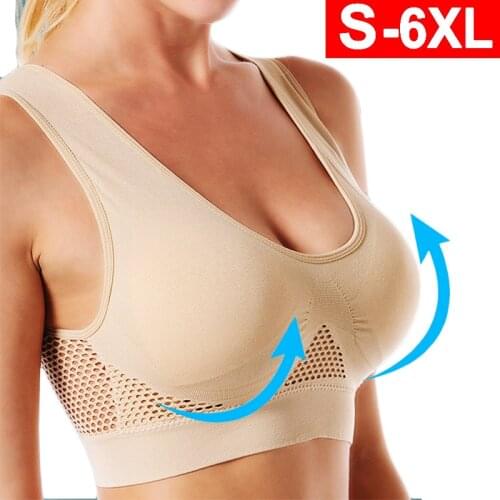 S-6XL Seamless Yoga Bra Sports Top Crop Women Push Up Brassiere BH Sleep Wear Wireless Gym Shirt Sports Bra Sportswear Plus Size