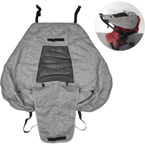 Baby Stroller Sun Shade Baby Stroller Accessaries Washable Universal Sun Shield with Breathable Mesh Net Exquisite Storage Bag