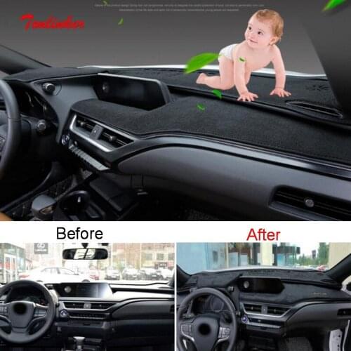 Tonlinker Interior Dashboard Anti-dirty Pad Cover Stickers for Lexus UX 2019 Car Styling 2 PCS Ployester Cover stickers