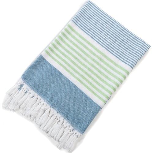 Turkish Tassel Towel for Women Striped Adult Bathing Towels Hotel Bath Shawl Coastal Sunscreen Tapestry 100x180cm