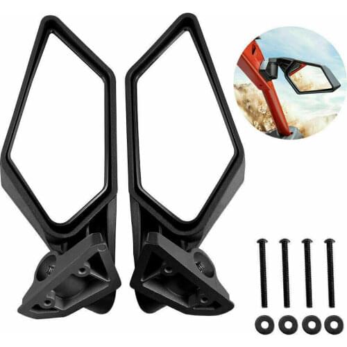 UTV Side View Mirrors Rearview Mirror Adjustable for Can Am Maverick X3 Max R X3 R For Suzuki King Quad 450 Quadracer