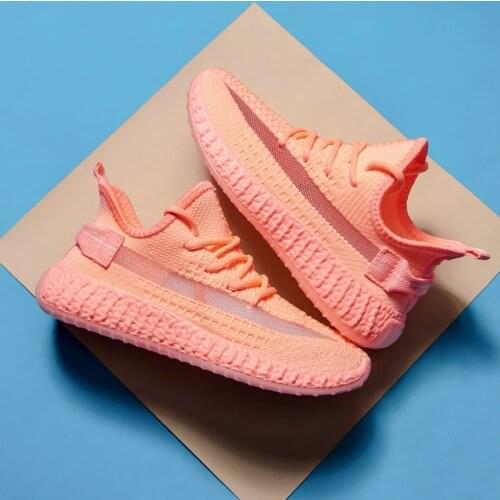 2019 summer new sports autumn Korean version of breathable casual comfort light travel casual knit sports shoes women