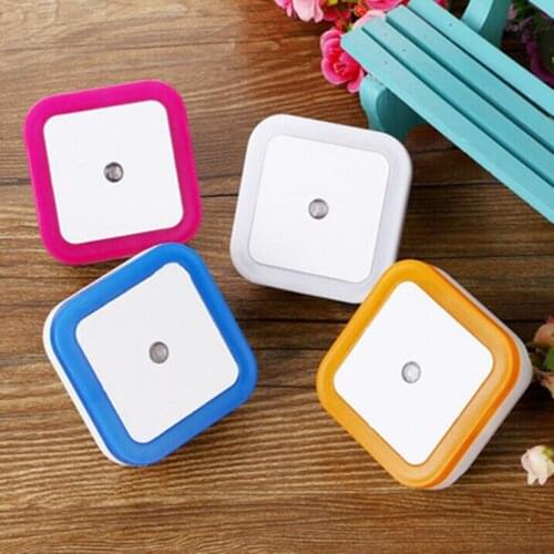 1pcs LED Night Light Wireless Sensor EU US Plug Square Night Lights For Baby Room Bedroom Corridor Lamp
