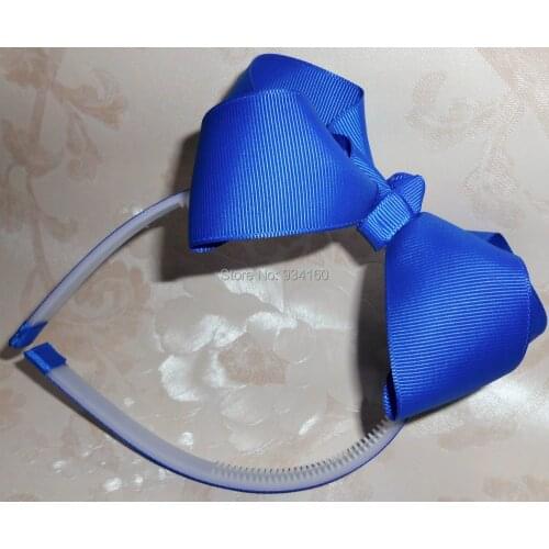 100PCS teeth plastic headband with boutique bow headdress 36 color choose 10color