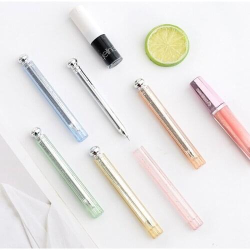 3pcs Creative Colorful Lipstick Gel pen Portable 0.38mm Full needle Refill Writing Gel Pen Stationery