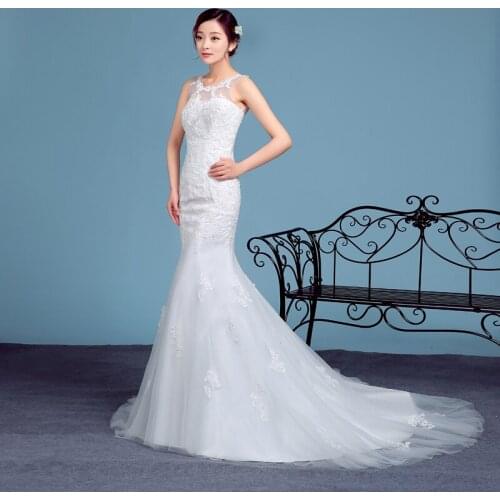 White Lace Wedding Gowns Mermaid Plus Size Long Train Wedding Dress Robe Mariage Vestidos de Novia Berta Free Shipping