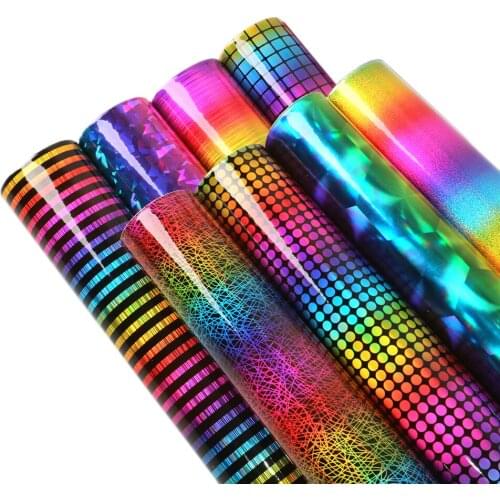 Big Size 30*140cm Rainbow Fabric Synthetic Leather Sequins Patchwork Bag Shoes Handmade Phone Case DIY,1Yc10187