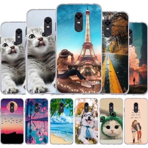 For Funda Xiaomi Redmi 5 Plus Cover Case For Xiaomi Redmi 5 Plus Cute Case Silicone TPU Phone Back Cover Redmi Note 5 (Global)