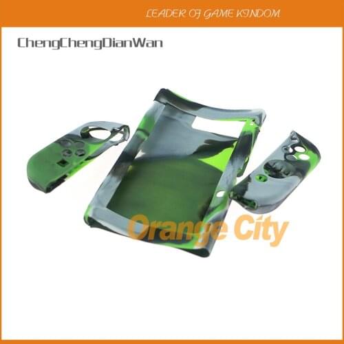 ChengChengDianWan Durable Camouflage Silicone Gel Rubber Soft sleeve Skin Grip Cover Case For Switch NS Console Joy-cons 5sets