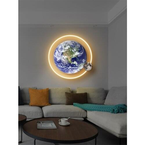 Nordic Planet Decorative Painting Wall Lamps Living Room Dining Room Art LED Fixture Lighting Bedroom Study Corridor Wall Lights