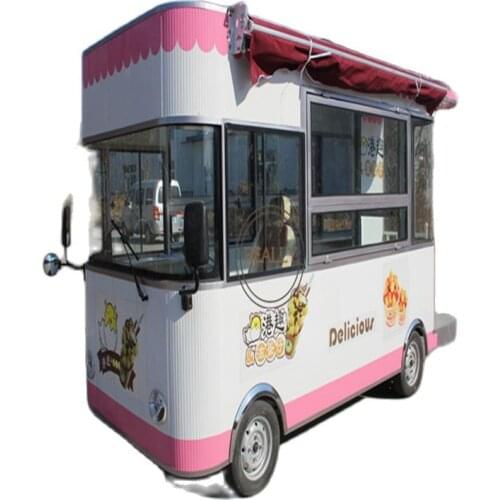 Electric Ice Cream Food Cart Snack Food Trailer For Sale With Free Hotdog Grill