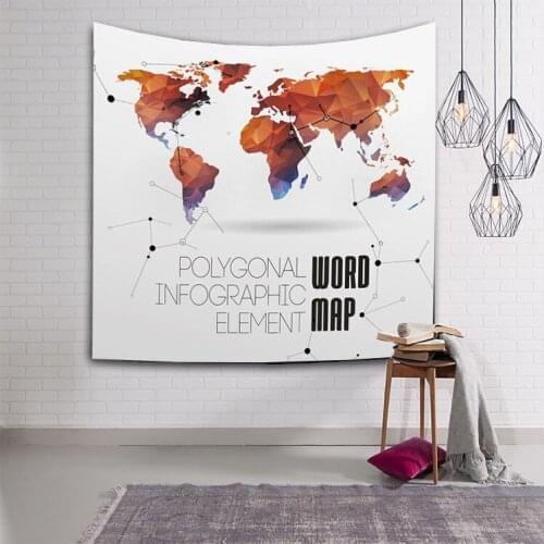 World Map Tapestry Hippie Retro Home Decor Yoga Beach Towel 150x130cm/203x150cm