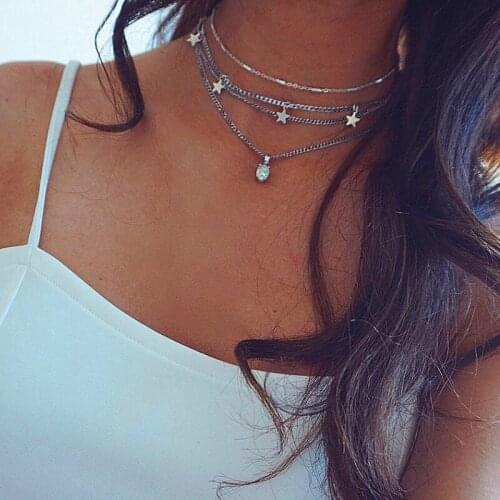 Exquisite Jewelry Bohemian Fashion Star Pendant Multilayer Necklaces Necklace for Women Gift