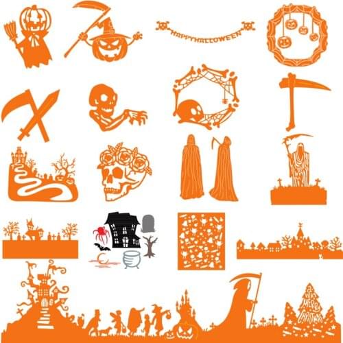 Halloween Collection Metal Cutting Dies Stencil For Scrapbooking Photo Paper Cards Crafts Handmade New 2019 Die Cut Embossing