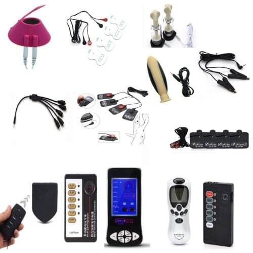 Electro Shock Massage Cupping Medical Toys Silicone Anal Plug Nipple Sucker Breast Enlargement Pump Sex Toys For Men Woman