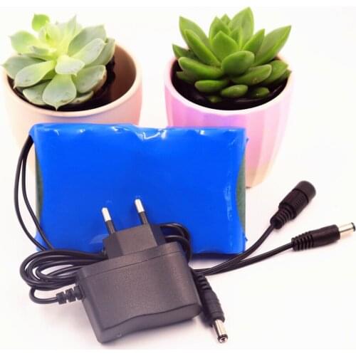 New Portable Super 12V 14000mah battery Rechargeable Lithium Ion battery pack capacity DC 12.6v 14Ah CCTV Cam Monitor + charger