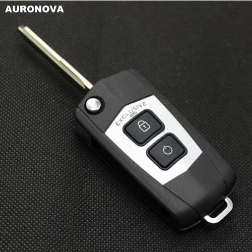 AURONOVA New Upgrade Folding Key Shell for Mazda 323 Family 2 Buttons Remote Car Key Case DIY No Light