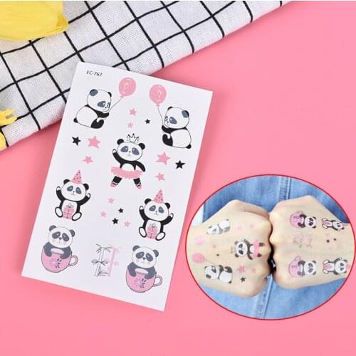 Panda Temporary Tattoo Sticker Waterproof Fake Tatoo Cartoon Teens Kids Body Art Make Up Tools
