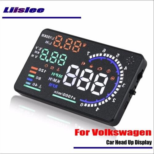 For Volkswagen VW Tiguan/Tourag/Golf/Polo 2010-2020 Car OBD HUD Head Up Display Driving Screen Projector Reflecting