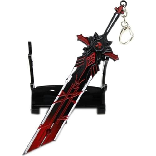 Five-Star Weapon Game Genshin Impact Cosplay Metal Props Anime Jewelry Project Diluc Alloy Keychain Ornament Pendant Halloween