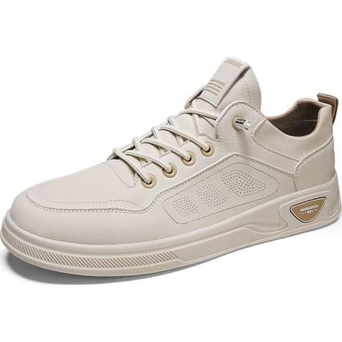 Luxury Microfiber White Male Casual Shoes Outdoor Jogging Sport Mens Board Shoes Lace-up Breather Hollow Mens Sport Shoes