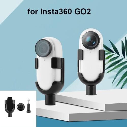 With 1/4 Screw Adapter for Insta360 GO 2 Protective Frame Mount Holder Adjustable Angle Bracket Stabilizer Camera Accessories
