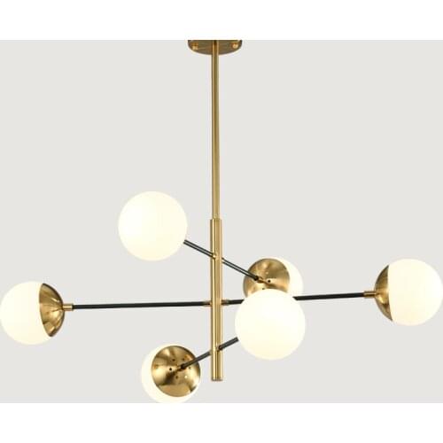 Modern Style Living Room Bedroom Minimalist Restaurant Pendant Light Nordic Clothing Decoration Glass Ball Pendant Lamp Bed deco
