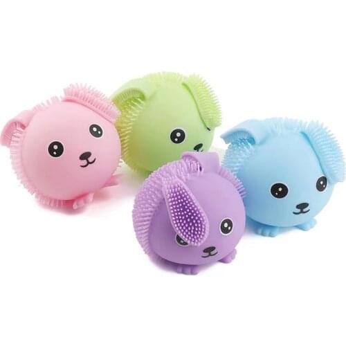 Stress Relief Luminous Balls Superstar Mega Rubber Spiky Squishy Stretchy Rabbit Animal Tpr Capsule Kid Toys For Children Soft