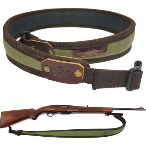 Tactical Shotgun Rifle Straps Waxed Canvas Bindings Shoulder Adjustable 2 Point Gun Sling Belt Hunting Accessories for Shooting