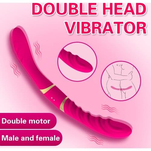 USB Charging Double Head AV Vibrator Magic Wand Massager Sex Toys For Women Adults G-Spot Clitoris Stimulation Masturbator
