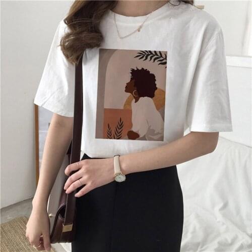 Vintage Printing Summer New Cartoon Fashion Casual Women Tops Women Tees Fun Harajuku Female Feminist O'neck T-shirt