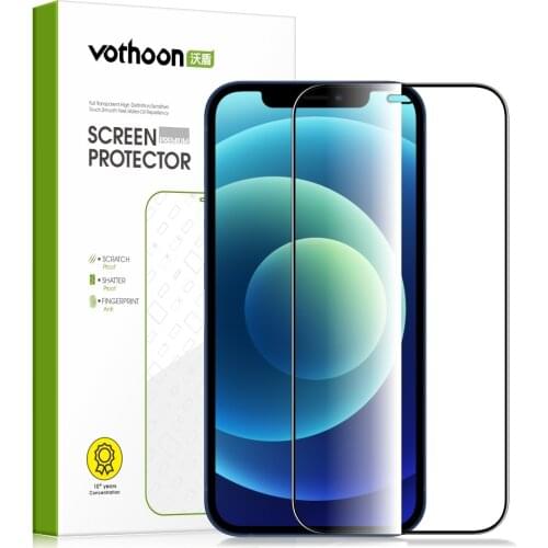 Vothoon Screen Protector For iphone 12 Mini 12 Pro Max Tempered Glass HD Clear Full Coverage Anti Blue Protective Glass
