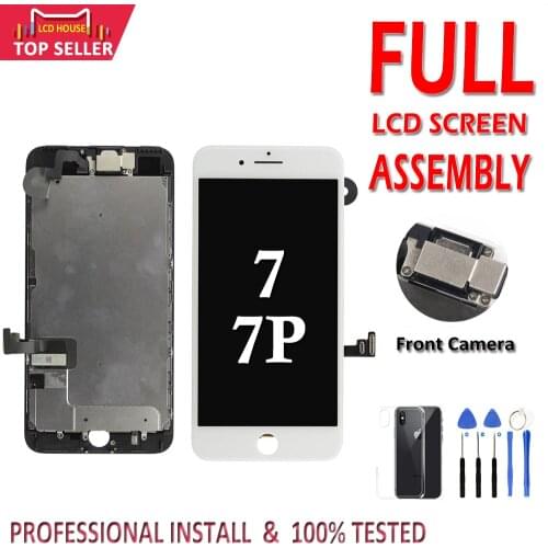 Grade AAA For iPhone 7 Plus Full Set LCD Screen Digitizer Assembly Replacement 3D Touch Screen For 7 7P Display Camera+Earpiece