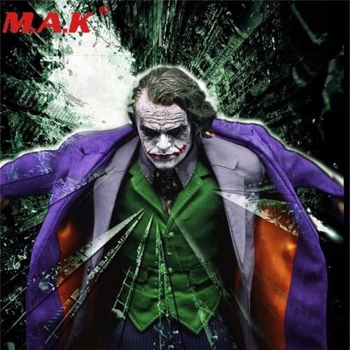 1/6 joker the Heath Ledger Villain purple clothes sets models for 12 inches male man action figure toys without head & body