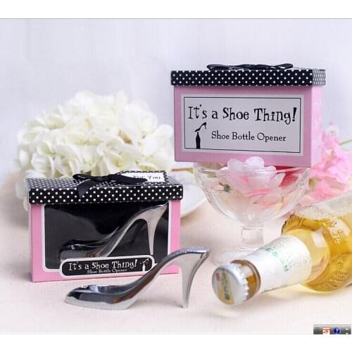 100 PCS/LOT High Heel wine bottle opener Wedding Bridal shower favors and gifts Free shipping